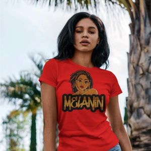 Melanin short sleeve unisex style t-shirt